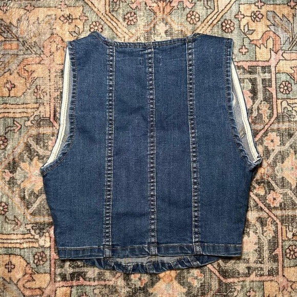 Nasty Gal Denim Corset Top (Size 4) - Picture 3 of 3